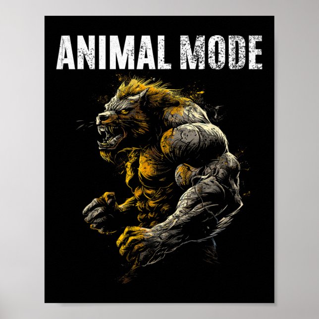 Gym Workout Bodybuilding Monster Poster (Vorne)