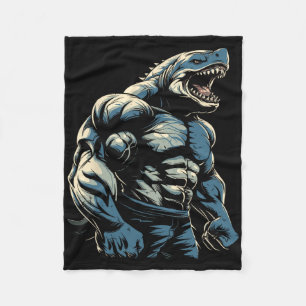 Gym Workout Bodybuilding Shark Fleecedecke