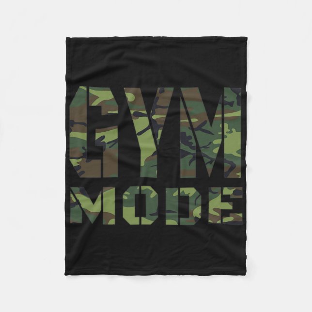 Gym Workout Fitness Bodybuilding Camouflage Weighl Fleecedecke (Vorderseite)