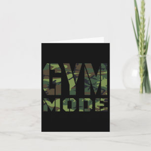 Gym Workout Fitness Bodybuilding Camouflage Weighl Karte