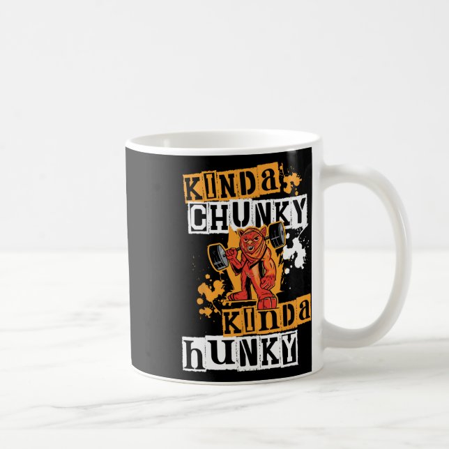 Gym Workout Fitness Funny Devil Uni Chunky Hunky W Kaffeetasse (Rechts)