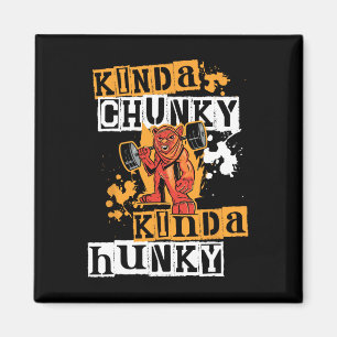 Gym Workout Fitness Funny Devil Uni Chunky Hunky W Magnet