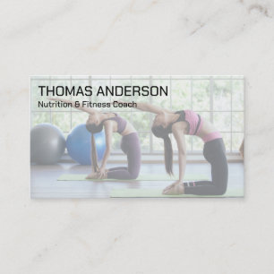 Gym Workout Fitness Yoga Visitenkarte