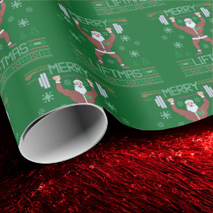 Gym Workout Frohe Weihnachten Ugly Christmas Geschenkpapier