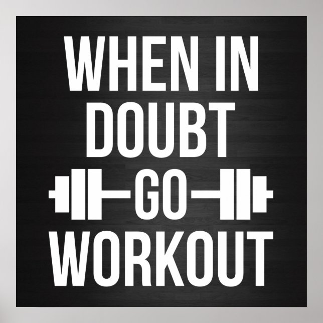 Gym Workout Motivierend Poster (Vorne)