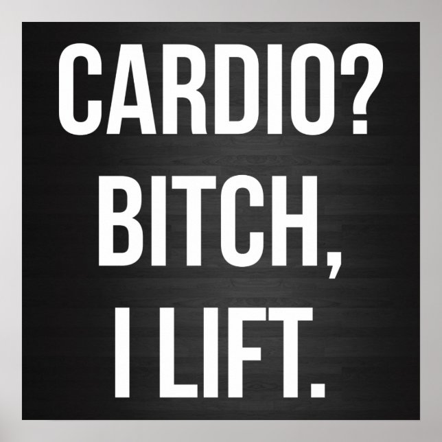 Gym Workout Motivierend Poster (Vorne)
