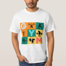 Gym-Workout-Typografie-T-Shirt Vintage Fitness