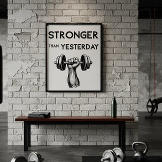 Gym-Zitat Minimalist Poster