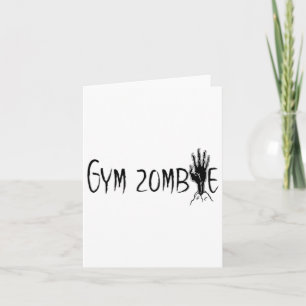Gym Zombie Funny Halloween Workout Zitat Karte