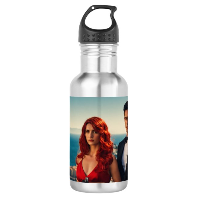 #GymEssentialsWaterBottle Edelstahlflasche (Vorderseite)