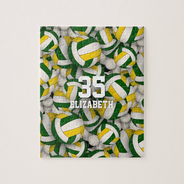 Gymnasialteam in grün puzzle (Vertikal)