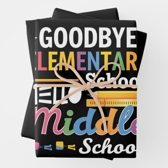 Gymnasium "Goodbye" Geschenkpapier Set (Beispiel)