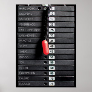 Gymnasium - Motivierend Wörter - Teller - Training Poster