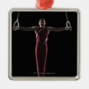 Gymnast 4 silbernes ornament