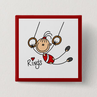 Gymnast auf Ringen Button