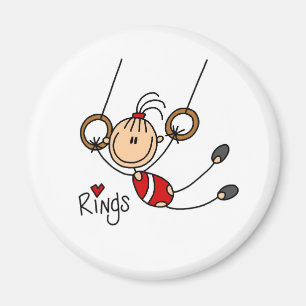 Gymnast auf Ringen Magnet