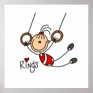 Gymnast auf Rings Poster