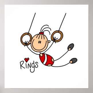Gymnast auf Rings Poster