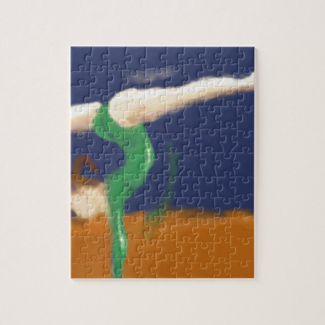 Gymnast auf Schwebebalken-Kunst Puzzle (Vertikal)