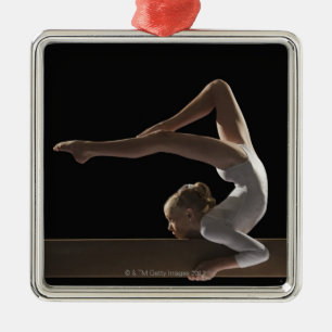 Gymnast auf Schwebebalken Ornament Aus Metall
