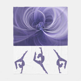 GYMNAST BLANKET MIT GYMNAST HAND STANDS. FLEECEDECKE