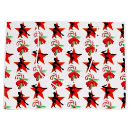 GYMNAST CHRISTMAS CANDY CANE DESIGN GROßE GESCHENKTÜTE