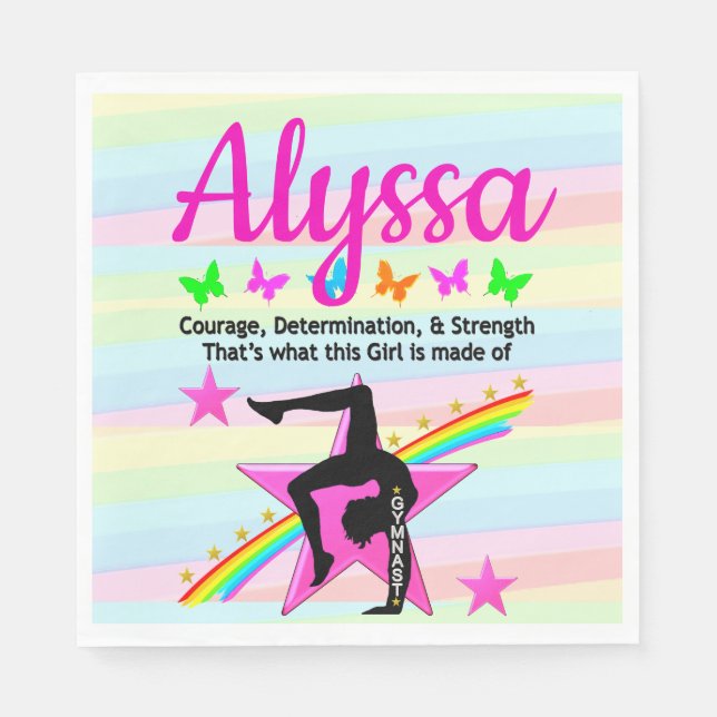 GYMNAST COURAY UND STÄRKE SERVIETTE (Vorderseite)