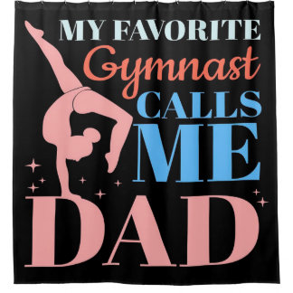 Gymnast Dad Gymnastics| Best Father's day gift Duschvorhang