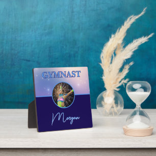 Gymnast Deep Royal Custom Foto und Name Fotoplatte