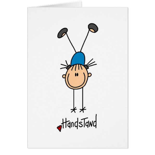 Gymnast, der Handstand tut (Vorne)