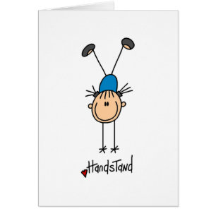 Gymnast, der Handstands tut