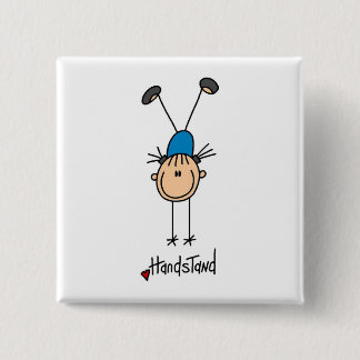 Gymnast, der Handstands tut Button