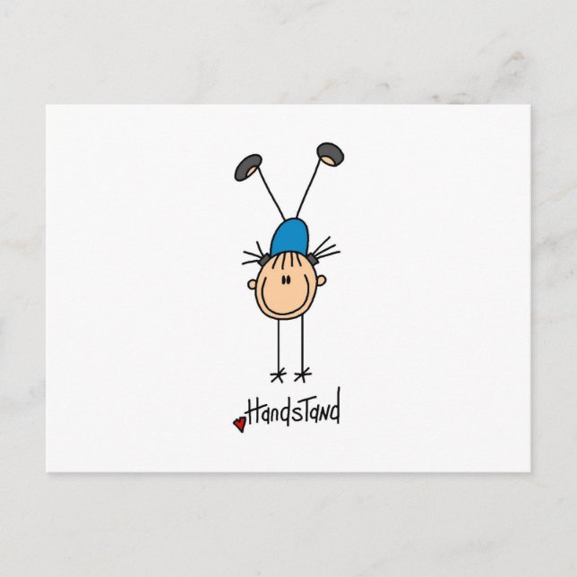 Gymnast Doing Handstände Postkarte (Vorderseite)