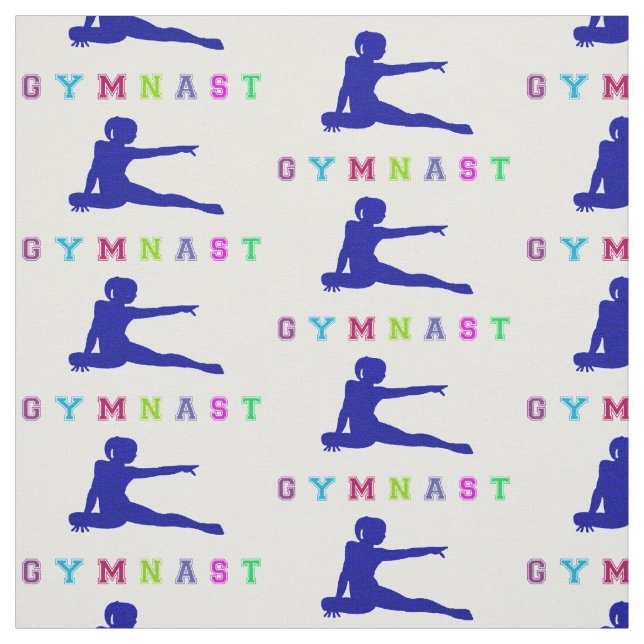 Gymnast Farbige Buchstaben Stoff (Muster)