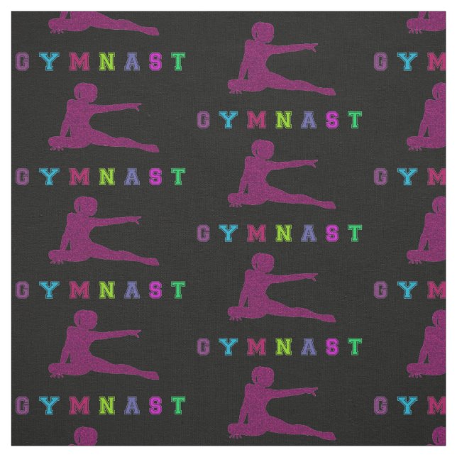 Gymnast Farbige Buchstaben Stoff (Muster)