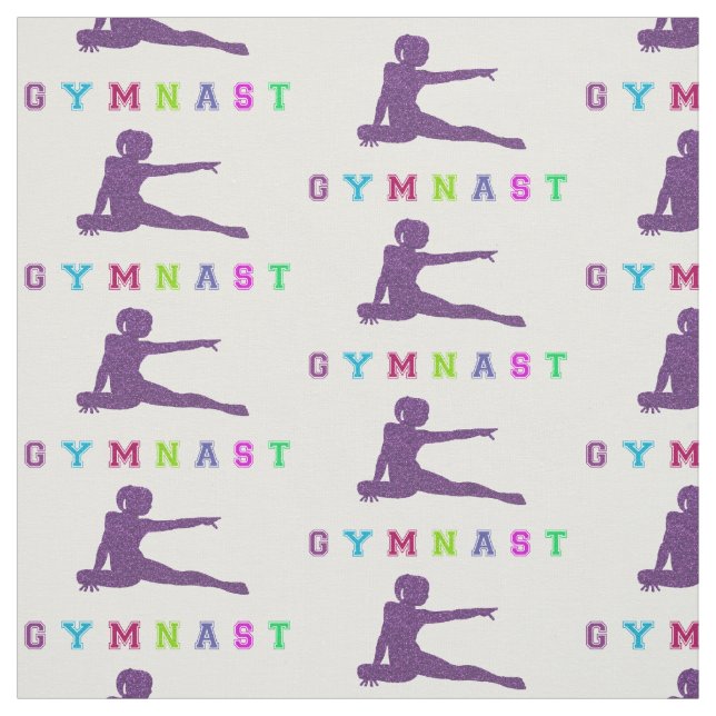 Gymnast Farbige Buchstaben Stoff (Muster)