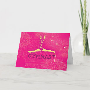 Gymnast-Geburtstags-Karte Karte