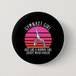 Gymnast Girl Button