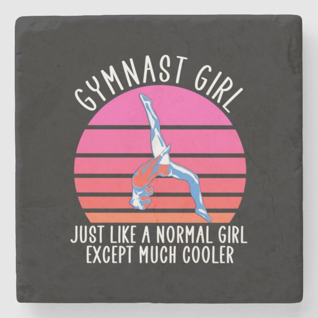Gymnast Girl Steinuntersetzer (Vorderseite)