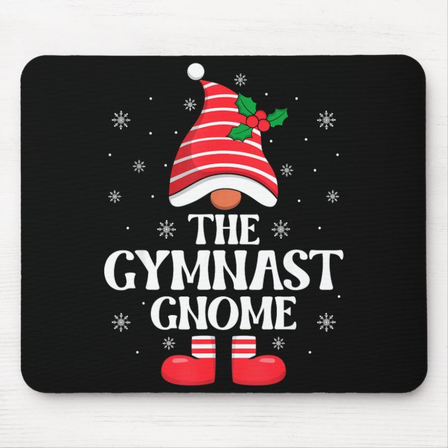 Gymnast Gnome Christmas Family Matching Group Funn Mousepad (Vorne)