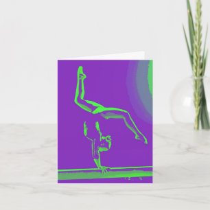 Gymnast Good Luck Note Card Karte