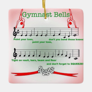 Gymnast-Gymnastik-Jingle Bell-Lied-Verzierung Keramikornament
