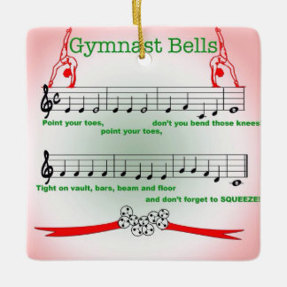 Gymnast-Gymnastik-Jingle Bell-Lied-Verzierung Keramikornament