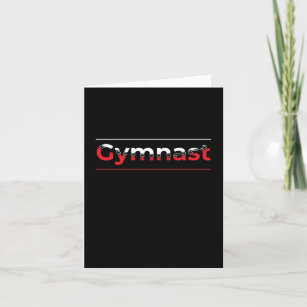 Gymnast - Gymnastik Moderne Typografie Arche Karte