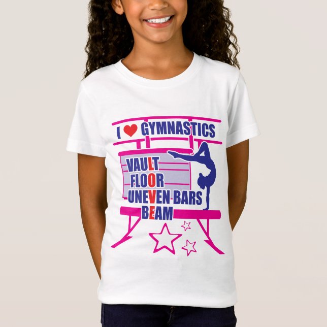 Gymnast - I Liebe Gymnastik T-Shirt (Vorderseite)