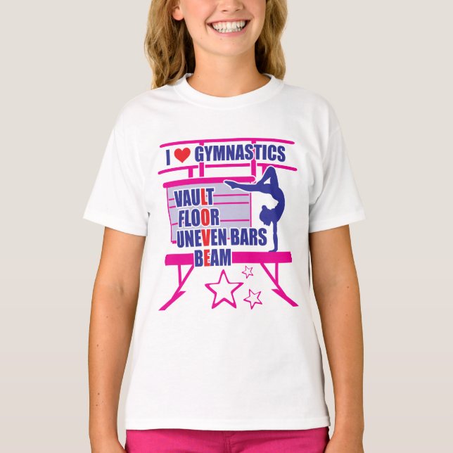 Gymnast - I Liebe Gymnastik T-Shirt (Vorderseite)