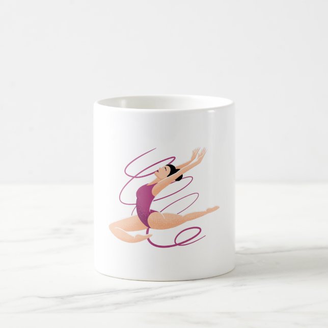 Gymnast Illustration Kaffeetasse (Mittel)