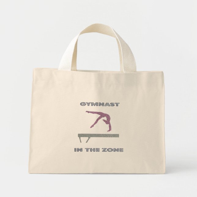 Gymnast in der Zone Tiny Tote Bag Mini Stoffbeutel (Vorne)