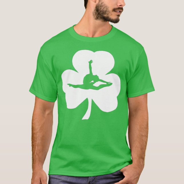 Gymnast Irish Shamrock  Gymnastics St Patricks T-Shirt (Vorderseite)