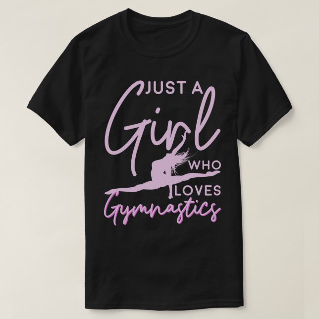 Gymnast Just A Girl Liebe Gymnastik Frauen T-Shirt (Design vorne)